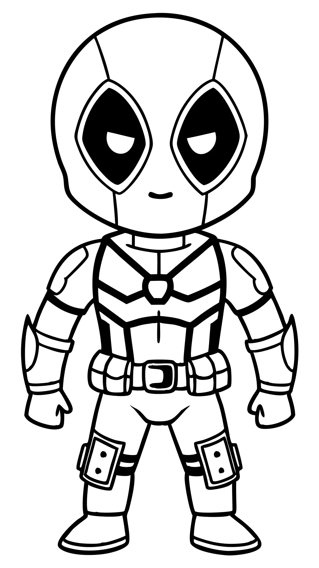 easy coloring pages deadpool drawing